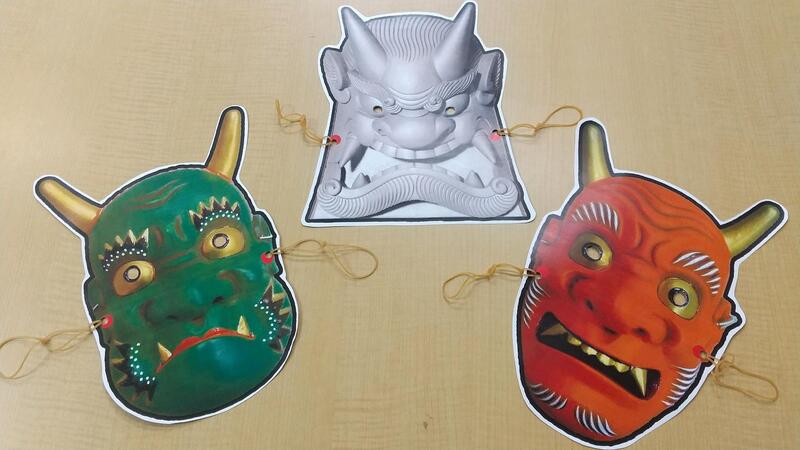 ペーパークラフト「鬼の面」完成イメージ画像