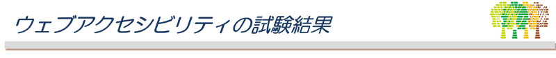 ウェブアクセシビリティの試験結果
